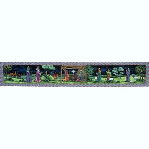 Table Tapestry Runner 72", First Christmas Design, by Manual Woodworkers & Weavers - 1 of 4