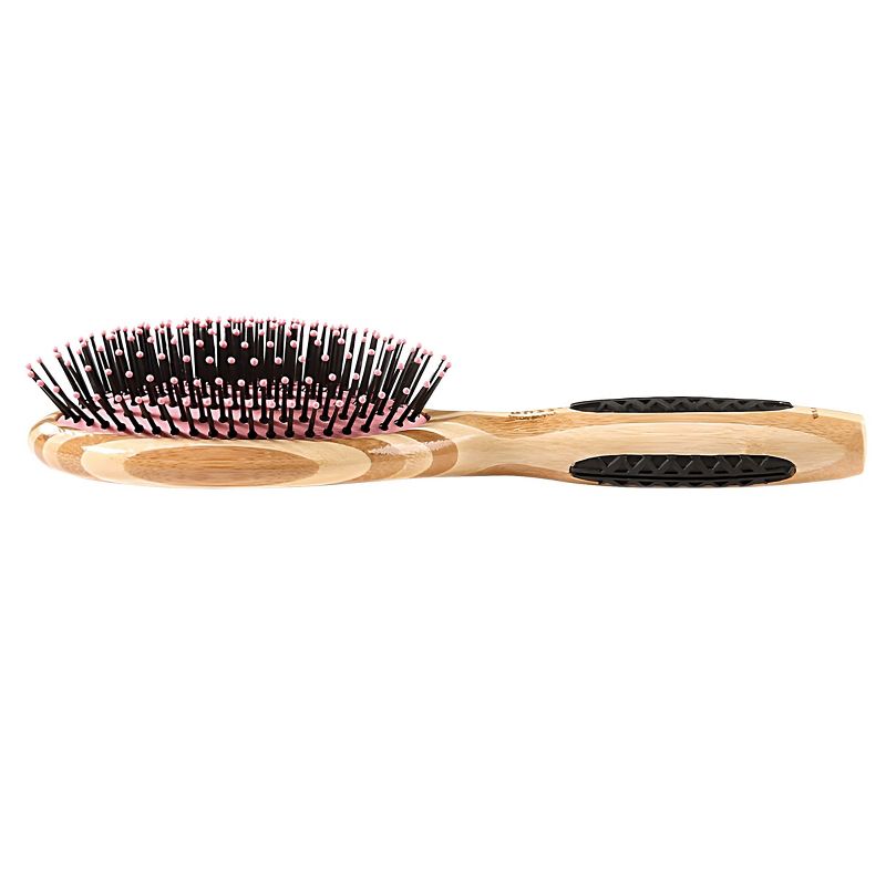 Bass Brushes Style & Detangle Hair Brush Premium Bamboo Handle with Professional Grade Nylon Pin Large Oval Stripe, 5 of 6