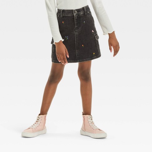 Black jean skirt target sales