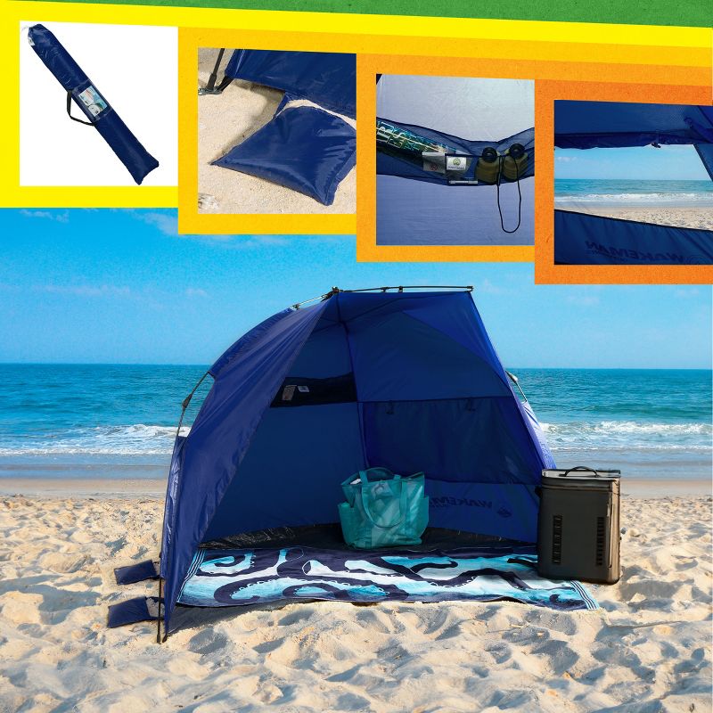 Leisure Sports Pop-up Beach Tent with Carrying Bag - Blue, 3 of 9