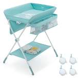 Costway Baby Changing Table Folding Infant Diaper Station Nursery Organizer w/ Storage