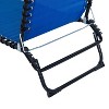 77.5'' Folding Chaise Lounge with 4-Position Reclining Back, Breathable Mesh Seat Dark Blue - 3 of 4