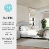 Martha Stewart Queen Amelia Upholstered Platform Bed Gray/Black - 4 of 4