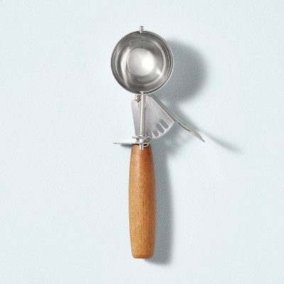 Wood & Stainless Steel Ice Cream Trigger Scoop Silver/Brown - Hearth & Hand™ with Magnolia