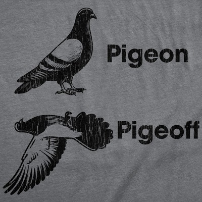 Мужские футболки Crazy Dog T-Shirts, Inc. Mens Funny T Shirts Pigeon Pigeoff Sarcastic Graphic Novelty Tee for Men - Crazy Dog Men's T Shirt for Animal Lovers Dark Grey M — фото 2