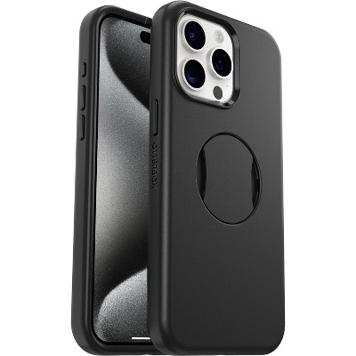 OtterGrip Symmetry Series case w/MagSafe for iPhone 15 Pro Max - Black (77-93169) - Certified Refurbished
