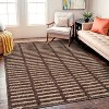 World Rug Gallery Bohemian Stripe Lines Shag Rug – White – Easy to Clean, Medium Pile – Perfect for Living Room, Bedroom, or Entryway - 2 of 4