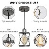 VYNXARIA Silver Grey  Industrial Pendant Lighting for Kitchen Island Rustic Mini Cage Pendant Light Farmhouse Pendant Lamp - 3 of 4