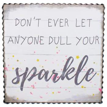 Northlight Metal Framed "Don't Ever Let Anyone Dull Your Sparkle" Canvas Wall Art 12"