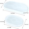 JDICTION 2 Pcs Oval Resin Tray Molds, Silicone Coaster Molds for DIY Jewelry Trinket Tray, Rolling Tray for Decoration Gift - 2 of 4