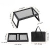 SEVOBAL Grill Cookware Folding Campfire Grill, Portable Grate with Stabilizing Legs, Carry Bag for Camping, Backyard Fire Cooking, Black, 18"*12"*8" - 2 of 4