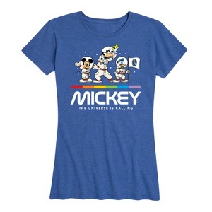Women's - Disney - Mickey Universe Calling Short Sleeve Graphic T-Shirt - 1 of 4
