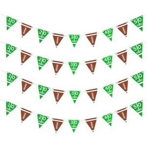 4E's Novelty 4 Pcs Football Flag Banner - No DIY 9ft Football Pennant Banner, Perfect for Game Day Decorations - 1 of 4