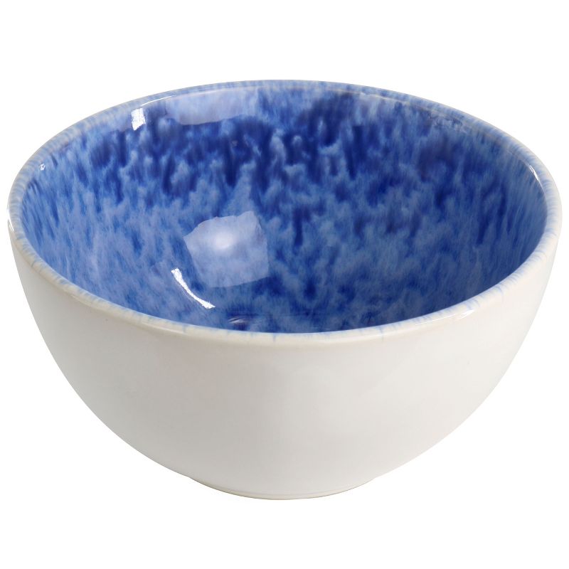 Meritage Kensington 8 Piece 6 Inch Reactive Glaze Stoneware Cereal Bowl Set in Mazarine Blue, 2 of 6
