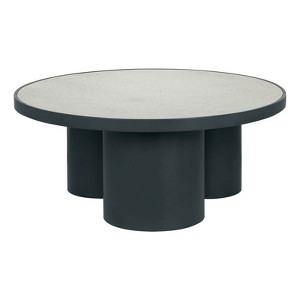 Nautilus Antique Silver Mirrored Coffee Table - 1 of 4