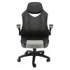 Elama High Back Adjustable Faux Leather Office Chair in Black and Gray - 2 of 4