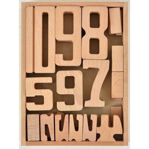 Avenlur Number Blocks - Montessori Large Wooden Blocks