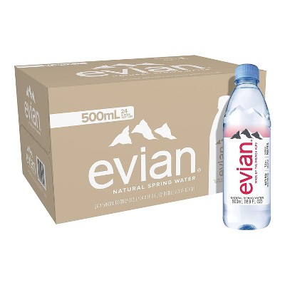 48 Pack Evian Natural Spring Water 16.9 oz (500ml) Bottles