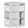 SKRAN Kids Corner Cabinet, Cubby Toy Storage Organizer, Bookshelf Unit with Three Baskets for Playroom, Bedroom, Living Room - 4 of 4