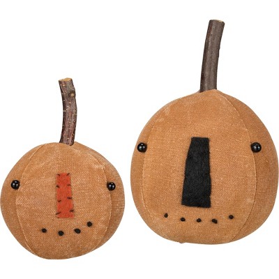 Primitives by Kathy Orange Pumpkin Head Set