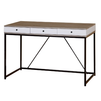 Sally Desk with 3 Drawers - Black/Gray - Buylateral