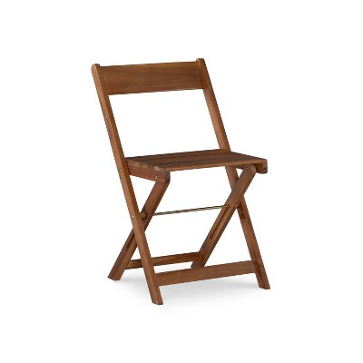 Rockport Brown Acacia Wood 3-Piece Foldable Patio Bistro Set