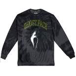 Ghostface Neon Green Letters Men's Black Spiral Dye Sweatshirt