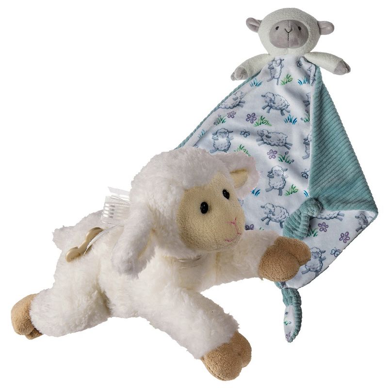 Mary Meyer Little Knottie Lamb Blanket  & Melody Musical Lamb Wind-Up, 1 of 5