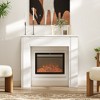 HOMCOM Modern Fireplace Mantel, Freestanding Fireplace Surround for Electric Fireplaces with Leg, 44.7" W x 40" H, White - 3 of 4