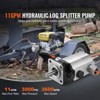 VEVOR Hydraulic Log Splitter Pump, 11GPM, 2 Stage 3000PSI Wood Log Splitter Pump, 1'' Inlet 1/2'' NPT Outlet 3600 RPM Aluminum, Silver - 3 of 4