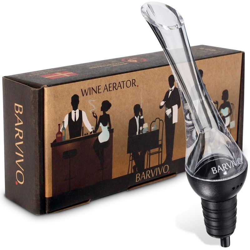 Barvivo Wine Aerator Pourer Spout, Classic Aerating Drink Dispenser Decanter Spout, 1 of 7