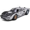 1966 Ford GT-40 MK II #7 Silver 1/18 Diecast Model Car by Shelby Collectibles - 2 of 3
