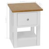 vidaXL Solid Oak Wood Nightstand with Drawer and Shelf - Versatile Side/End Table, Fully Assembled, 14.2" x 11.8" x 18.5", Two-Tone Design - 4 of 4