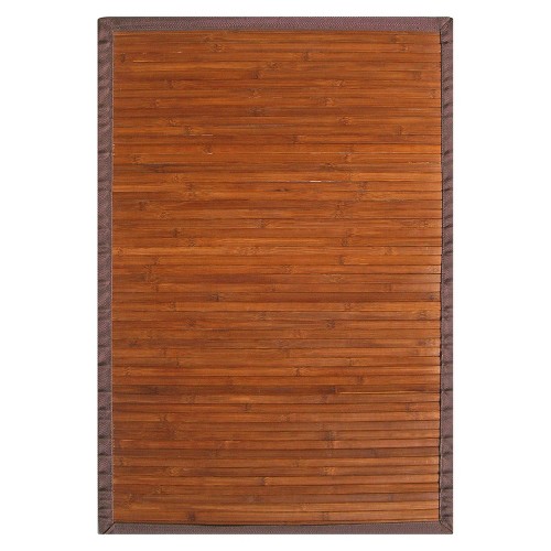 Solid Bamboo Area Rug - Chocolate (5'x8'), Brown