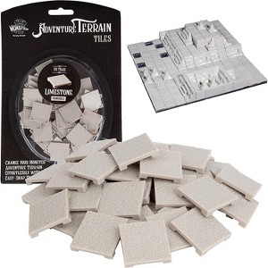 Monster Adventure Terrain- 50pc Limestone Tile Expansion Pack- Paintable 1"x1" Tile Set- Terrain in Minutes-Customize Your D&D and Pathfinder Dungeons - 1 of 4