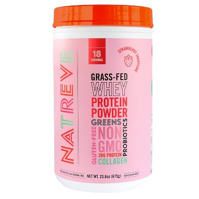 Natreve Whey Protein Powder - Strawberry Shortcake - 23.8oz