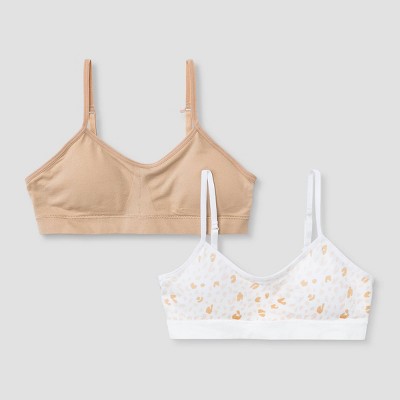 Girls' Animal 2pk Seamless Bra - art class™ Beige