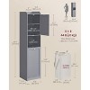 Dcolora Tall Bathroom Cabinet with Laundry Basket, Removable Laundry Basket with Handles, Compartment with Door - 4 of 4