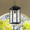 John Timberland Eastcrest Modern Outdoor Hanging Light Textured Black 21 1/2" Clear Glass for Post Exterior Barn Deck House Porch Yard Patio Outside - 2 of 4