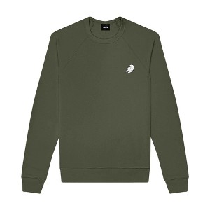 Dalix Ghost Embroidered Crewneck Long Sleeve Sweatshirt Fleece Men - 1 of 4