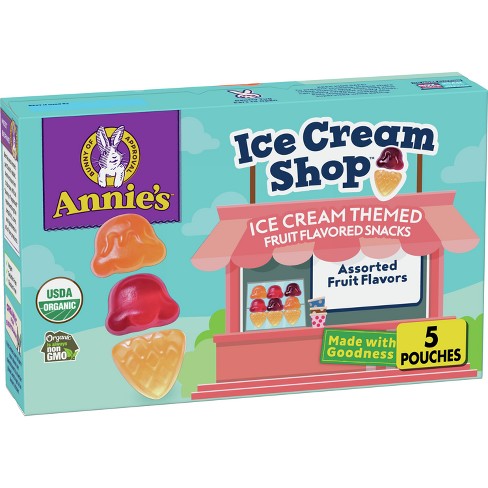 Annie's Organic Ice Cream Shop Fruit Snacks - 5ct/3.67oz - image 1 of 4