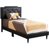 CAVINAS Twin Size Modern Casual Platform Bed Frame with High Upholstered Headboard,No Box Spring Needed - 2 of 4