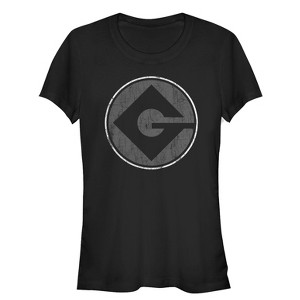 Juniors Womens Despicable Me Gru Logo T-Shirt - 1 of 3