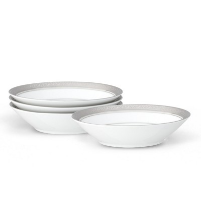Noritake Crestwood Platinum Set of 4 Fruit Bowls
