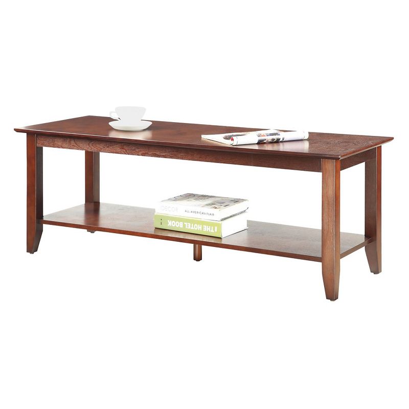 American Heritage Coffee Table with Shelf - Convenience Concepts, 3 of 7