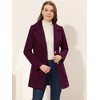 INSPIRE CHIC Women's Elegant Notched Lapel Button Single Breasted Winter Coat - 2 of 4