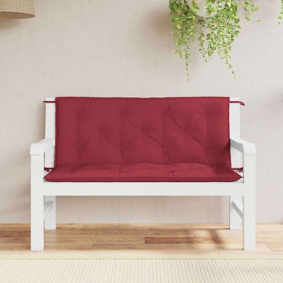 vidaXL Garden Bench Cushion Wine Red 47.2"x(19.7"+19.7")x2.8" Oxford Fabric