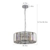 DOMETOUR 17 Chrome Crystal Pendant Chandelier, Modern 4-Light E26 Fixture, Adjustable Height for Living, Dining Room, Kitchen (No Bulbs) - 4 of 4