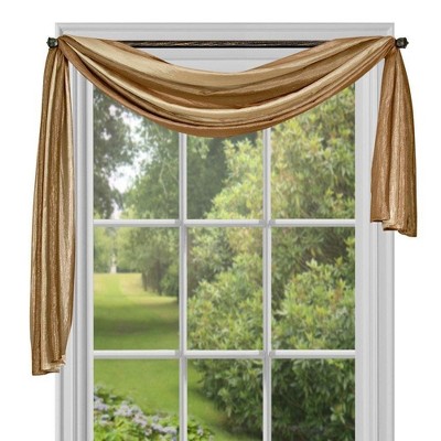 Kate Aurora Royal Ombre Crushed Semi Sheer Single Window Scarf Treatment