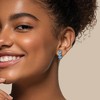 EVERLY JEWELRY | Sterling Silver 2-7/8 CT TGW Heart Shape Sky Blue Topaz Hoop Earrings - 4 of 4